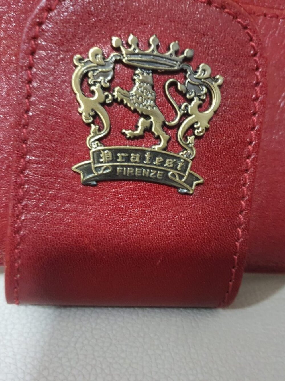 Pratesi Firenze Red Italian Leather Wristlet Wallet/Clutch – NWOT - Picture 6 of 11